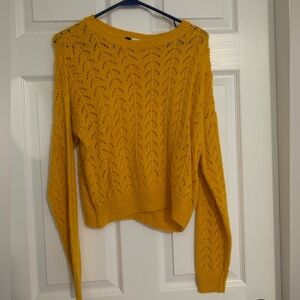 Yellow knit sweater